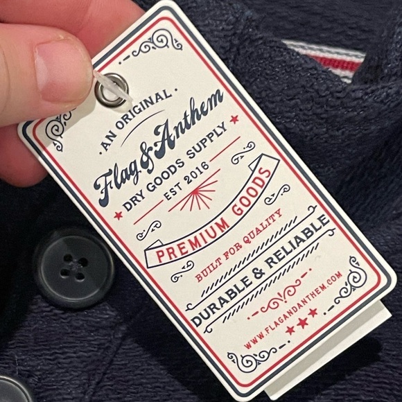 Flag and anthem nwt navy button chunky sweater - Picture 5 of 9